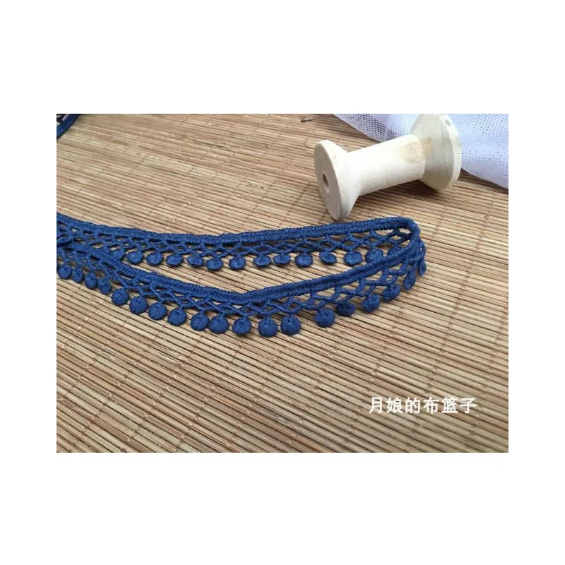 Тибетская синяя Водорастворимая маленькая Цветочная хлопковая вышивка вышитая