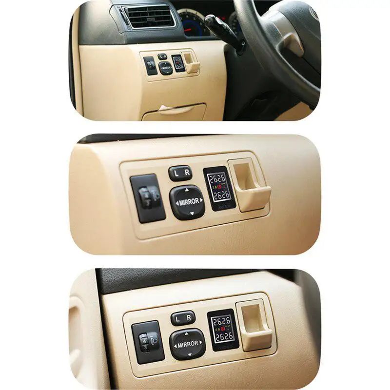 Автомобильный беспроводной TPMS система контроля давления в шинах с 4 датчиками ЖК