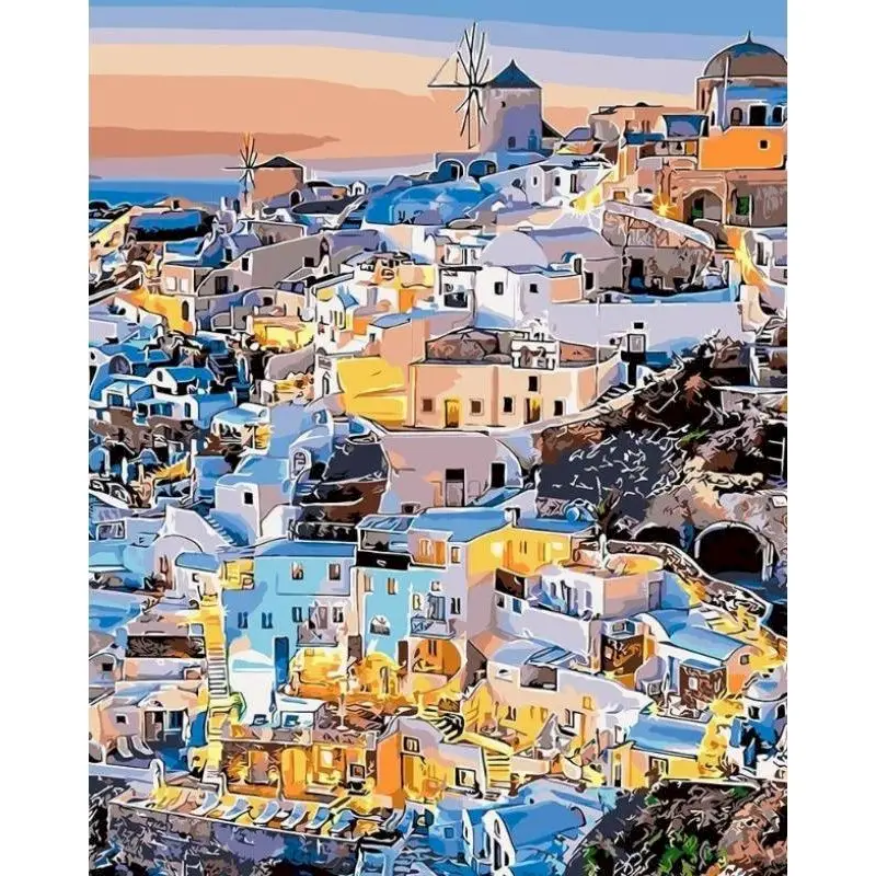 

RUOPOTY Painting By Numbers Seaside Coloring By Numbers Landscape Drawing On Canvas Acrylic Paints Wall Decoration