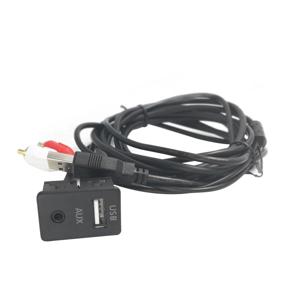 Автомобильный AUX USB аудио адаптер кабель 2RCA 100 см Замена для Benz Mercedes BMW Audi Skoda