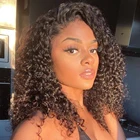 Парики Wigirl с кудрявым коротким Бобом, на сетке спереди из человеческих волос с глубокой волной, бразильские на сетке спереди и спереди, парики на сетке 4x4, Remy