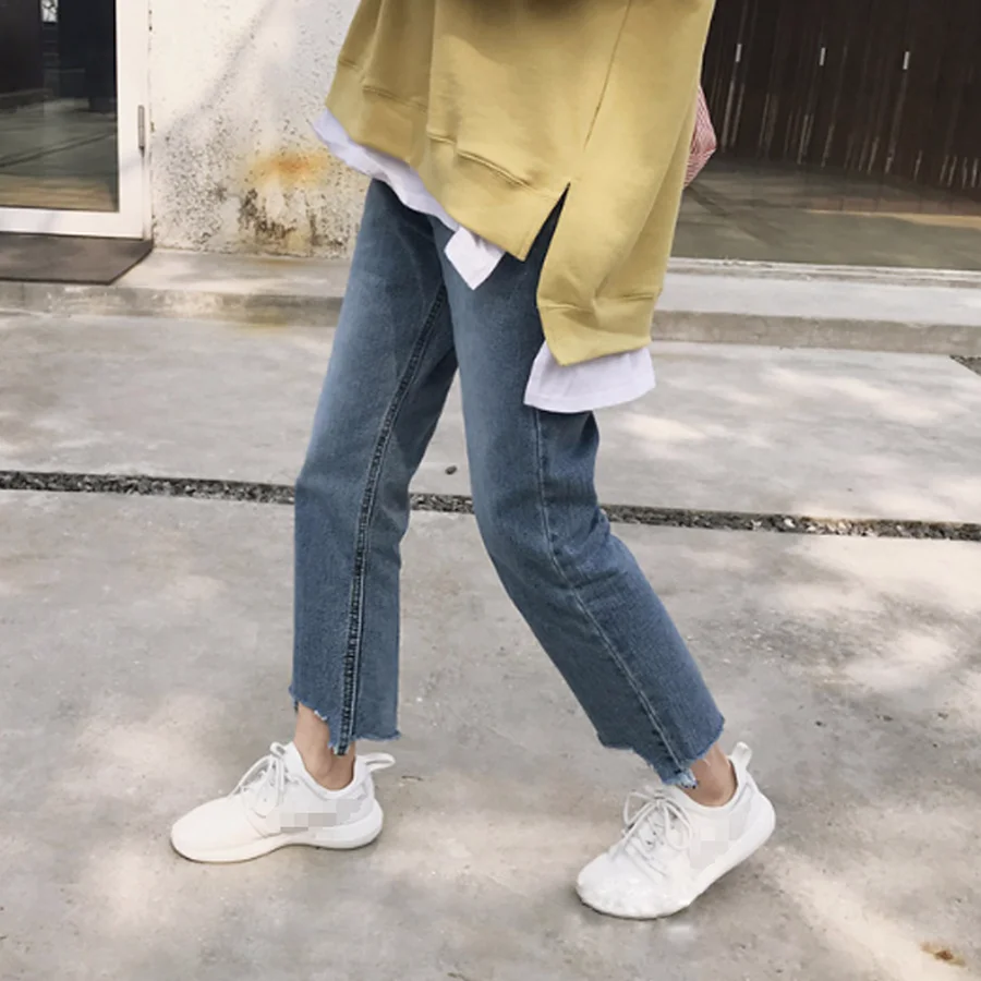 DISWEET Джинсы женские 2019 новые корейские винтажные брюки свободные прямые