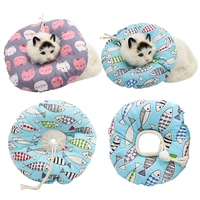 pet collar soft adjustable cat cone collar recovery collar protective cone comfortable and breathable