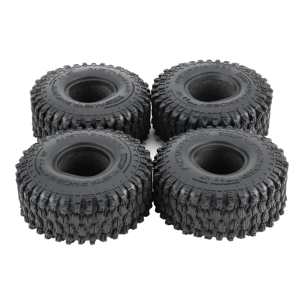 

Neumáticos de goma para todoterreno, 4 Uds., 130x46MM, 2,2 pulgadas, para 1/10 RC Crawler Truck Axial SCX10 RR10 RC