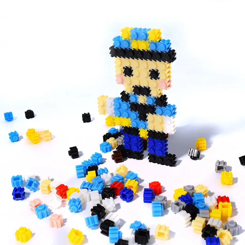 

348pcs Mini Building Blocks Brick Police Cartoon Character Set Educational Games Toys for Children