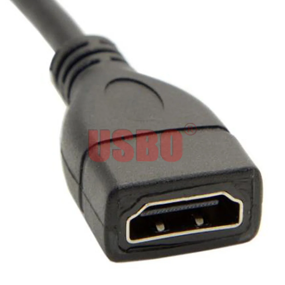 Поставка черного цвета 10 см позолоченный мини HDMI HDTV линия передачи данных