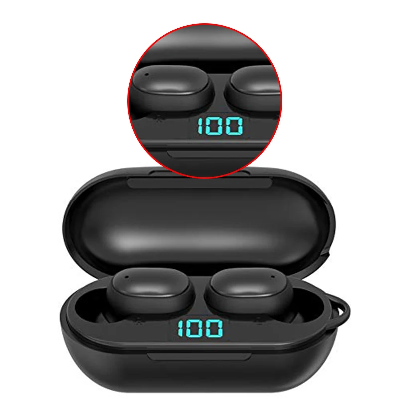 H6 bluetooth гарнитура беспроводная спортивные TWS5.0 мини наушники с отсеком для