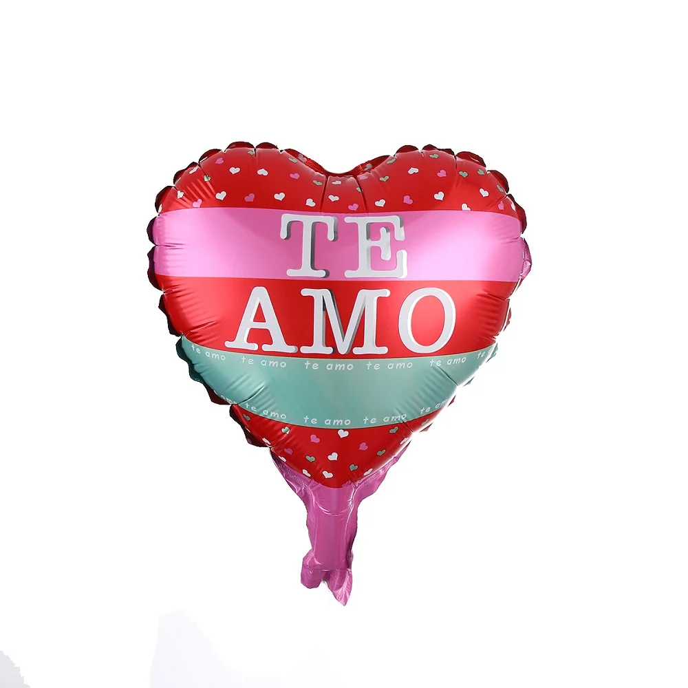 10/30 шт 10 дюймов испанский I Love You Heart TE AMO фольга Воздушные шары Свадьба День