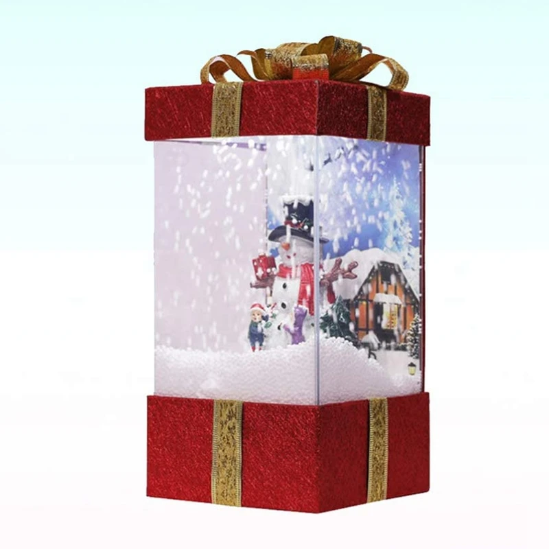 

Electric Santa Claus Snowflake House,LED Lights and Music Christmas Dynamic Snow Globe,Christmas Holiday Gift