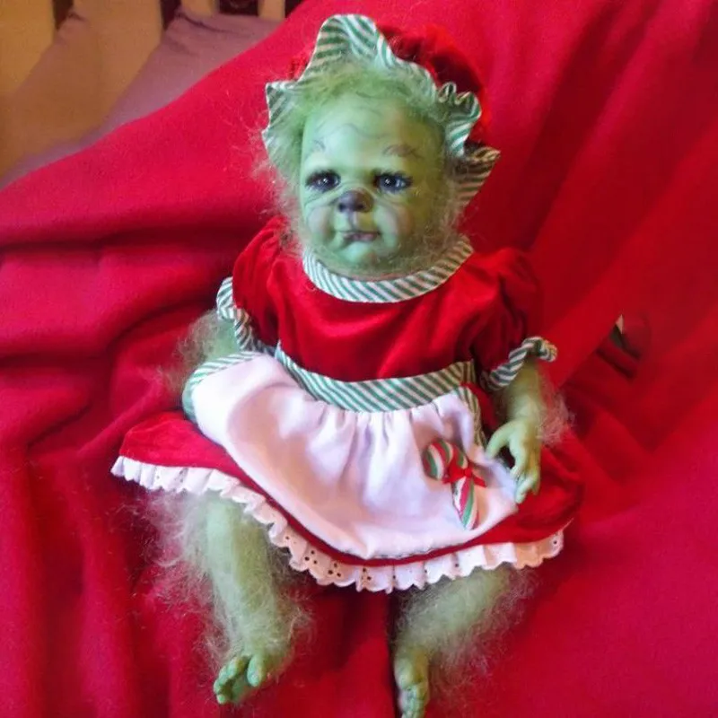 Игрушка новорожденный младенец Grinch Реалистичная мультяшная кукла