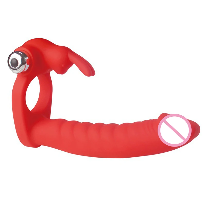 Силиконовый вибратор для мужчин 7 скоростей кролик клитор ремешок на пенис