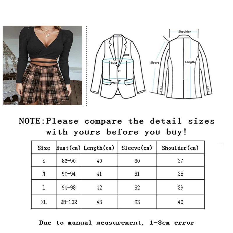 

Vangull Fashion Deep V Neck Cotton Knitted Sweater Tops Women Short Bandage Long Sleeve Pullovers 2020 Autumn Crop Sweater