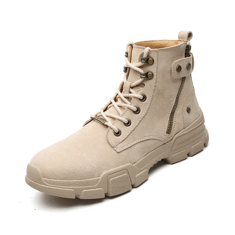 

Men Boots Fashion Winter Outdoor Warm Snow Boots Lace-Up Ankle waterproof Boots Non-slip Safety Shoes Zapatos De Hombre