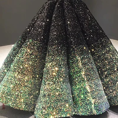 black blue gold Постепенная замена черного и красного цвета свадебные платья с блестками с длинным рукавом Роскошные свадебные платья Serene Хилл HMD66991 на заказ - Цвет: black blue gold