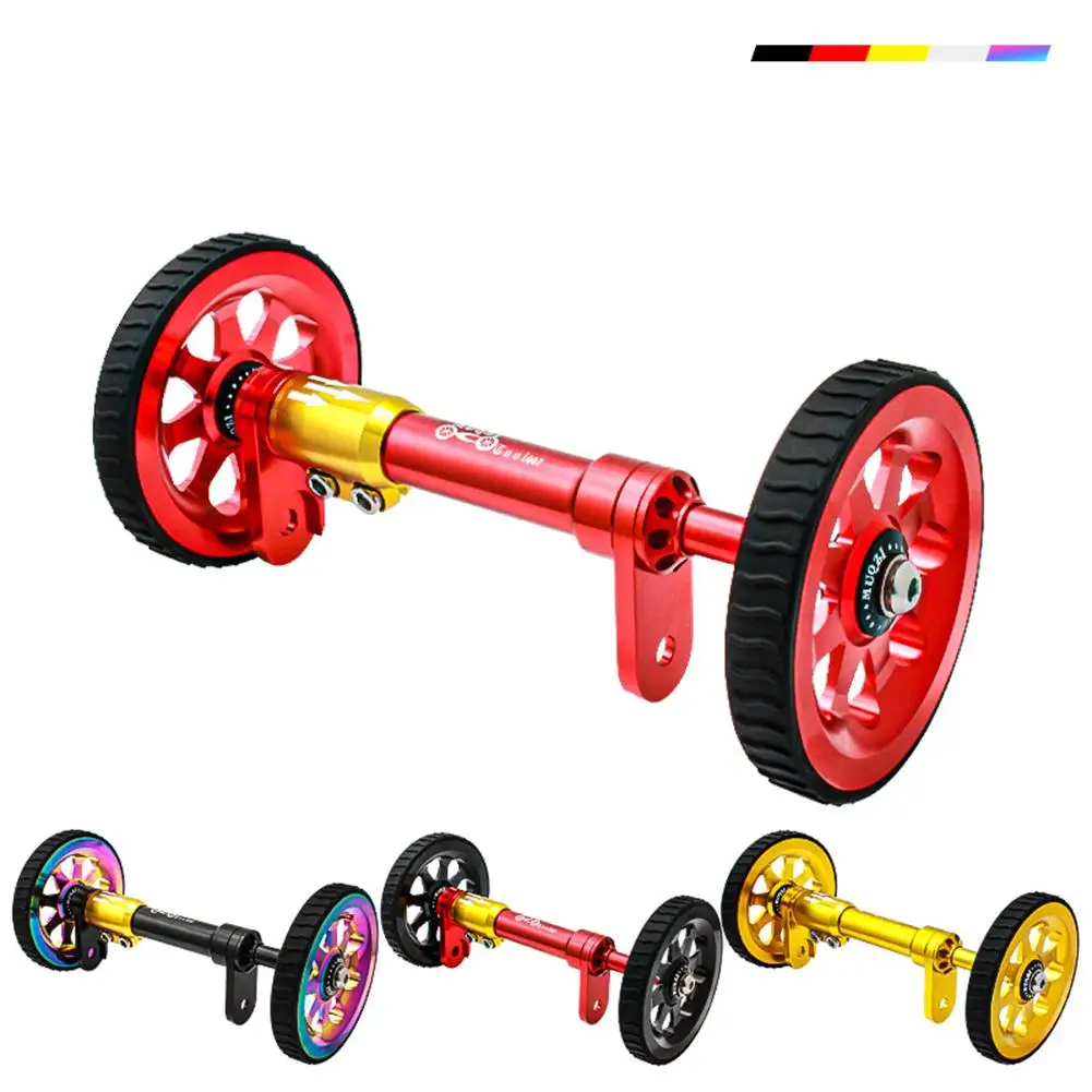 

Aluminum Alloy Easy Wheel Bracket Set Folding Bicycle Easywheel Telescopic Rod for Brompton Bike Cycling Spare Parts