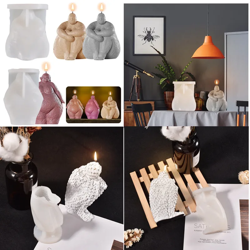 

Креативная 3D Мозаика фигурка Портрет Резьба искусство «сделай сам» Ароматерапия Свеча ремесло украшение для дома силиконовая форма