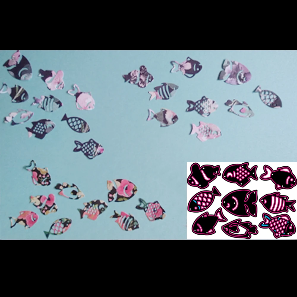 

New 9 Marine life fish die stamping die metal cutting die scrapbook photo album decorative paper card DIY embossing handicrafts