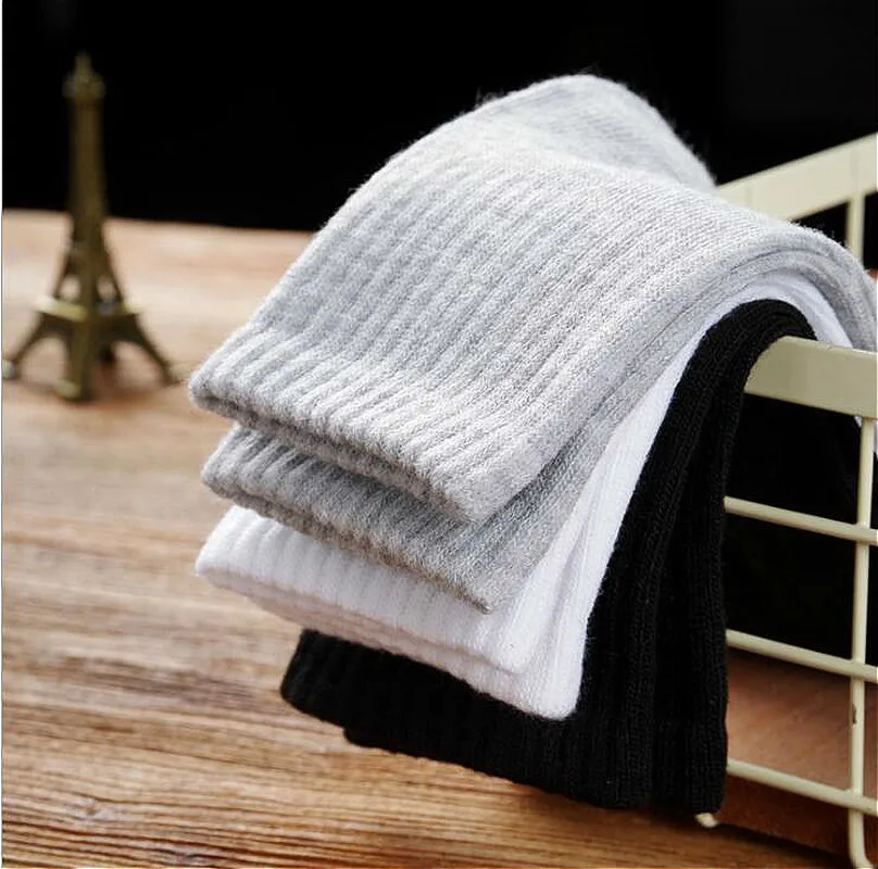 2019 мужские хлопковые носки Новые Стильные черные деловые дышащие осенне зимние