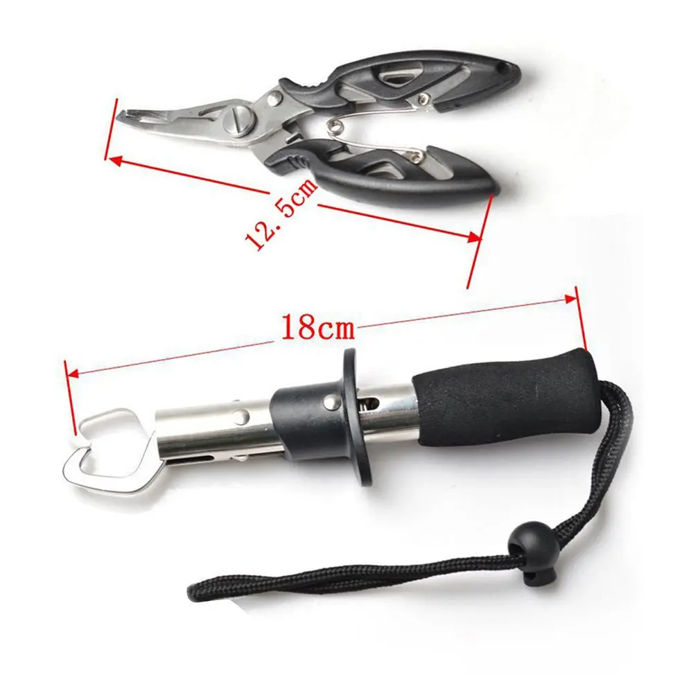 

Portable Fish Grip&Plier Nipper Snip Fishing Lure Pincer Scissor Cutter Lipgrip Remove Hook Tackle Tool Fish Gripper Plier set