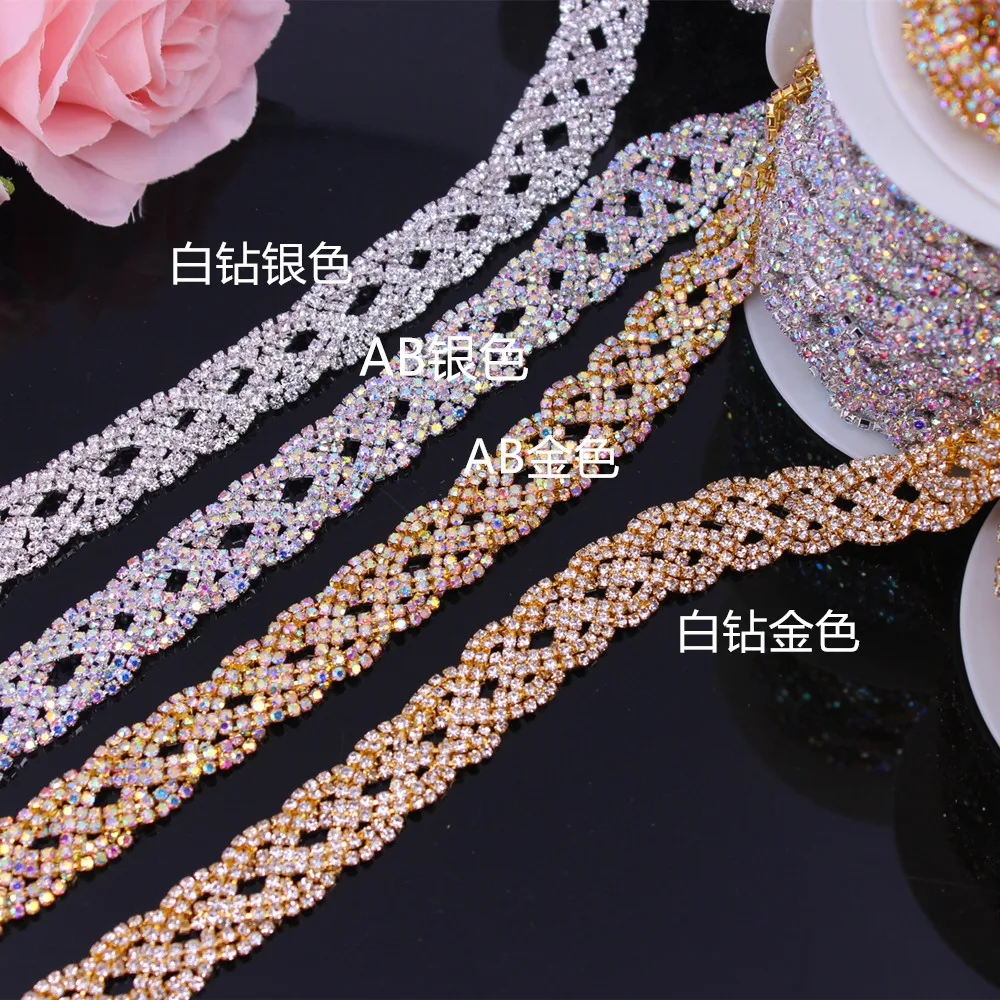 Стразы отделка пришивная одежда сделай сам Серебряный Кристалл свадебное платье