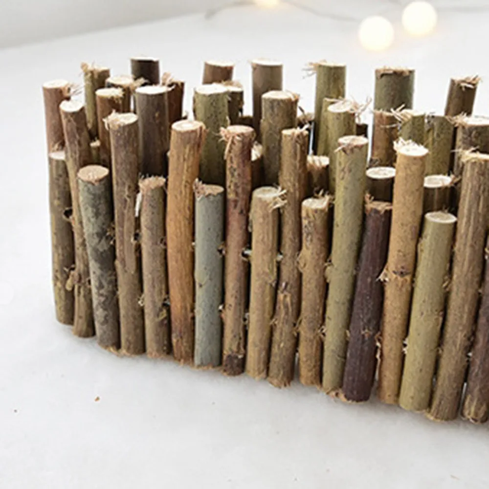 135 см мини деревянный забор пейзаж DIY Рождественская серия дом садовый забор ручной работы миниатюрный пейзаж аксессуары