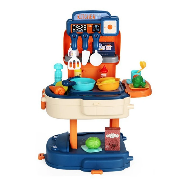 34 шт. Детские Кухня игрушки рюкзак ролевых игр Еда Пособия по кулинарии