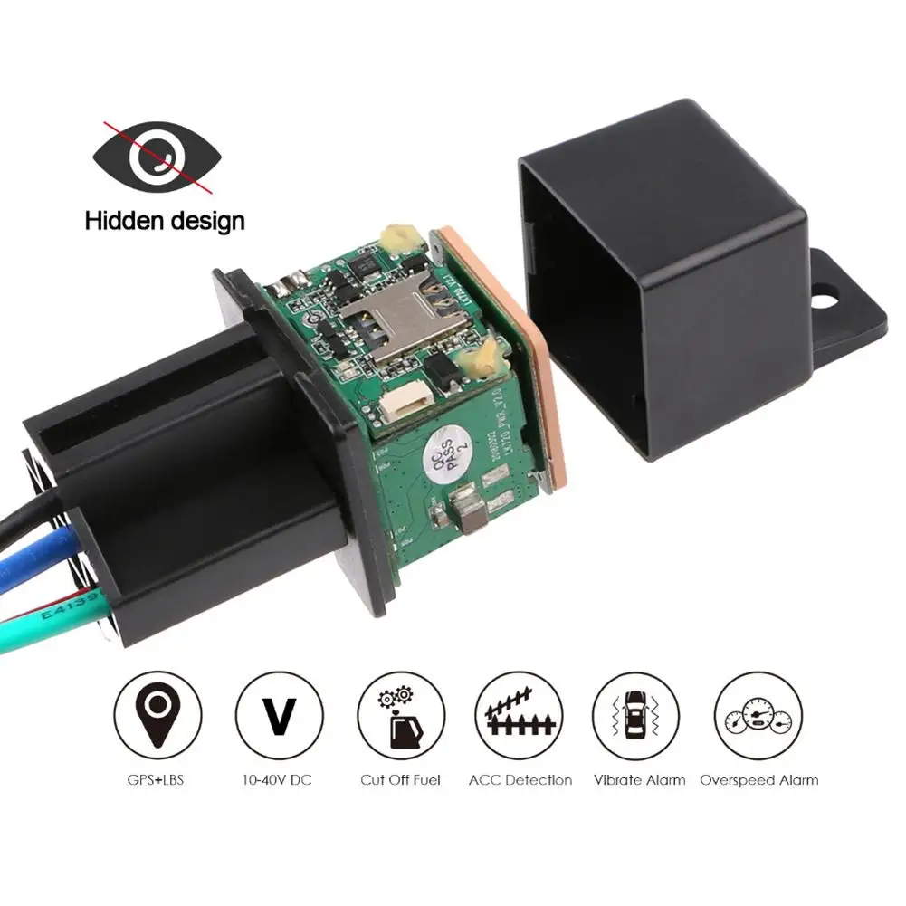 Relay Style Car Vehicle GPS Locator GSM Real-time Shock Alarm Tracking Device Automobile Electronic Parts | Автомобили и