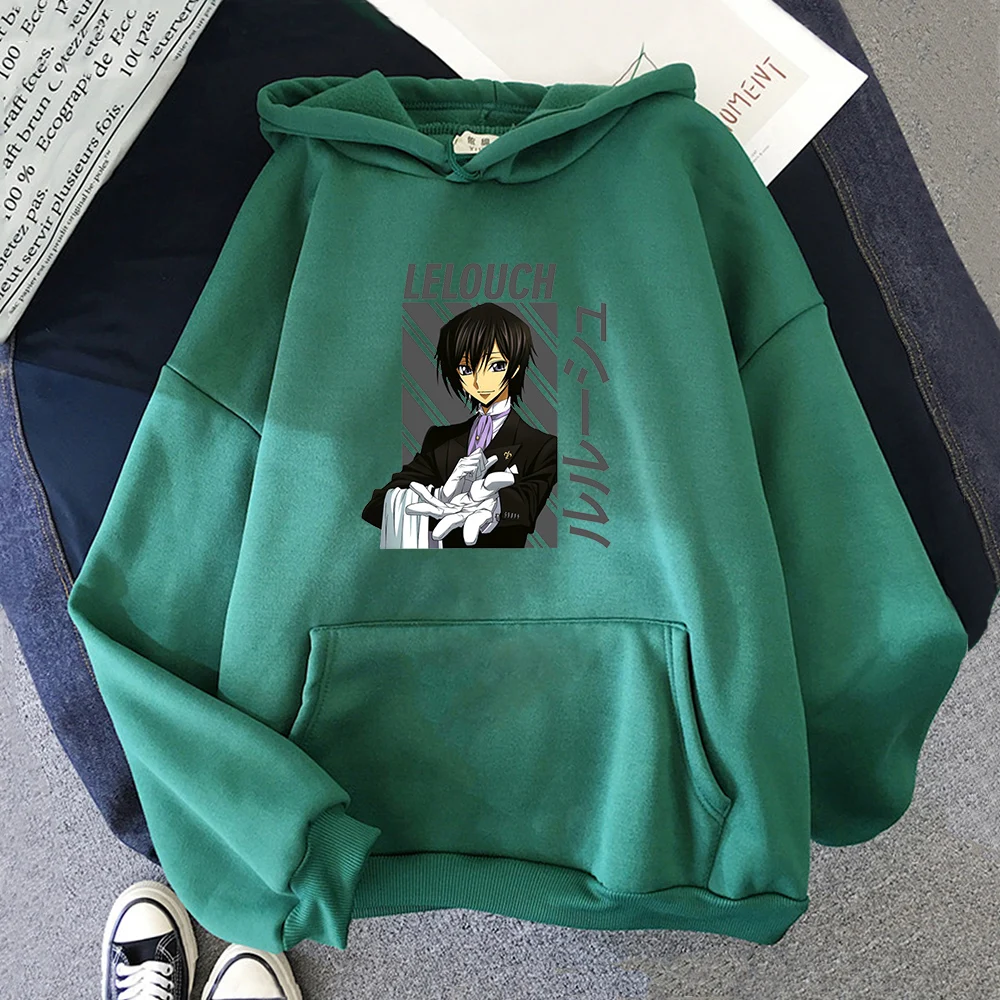 

Anime Lelouch Lamperouge Hoodie Men streetwear Harajuku Korea men pullover clothing printed Graphic Hoodies Crewneck Sweatshirts