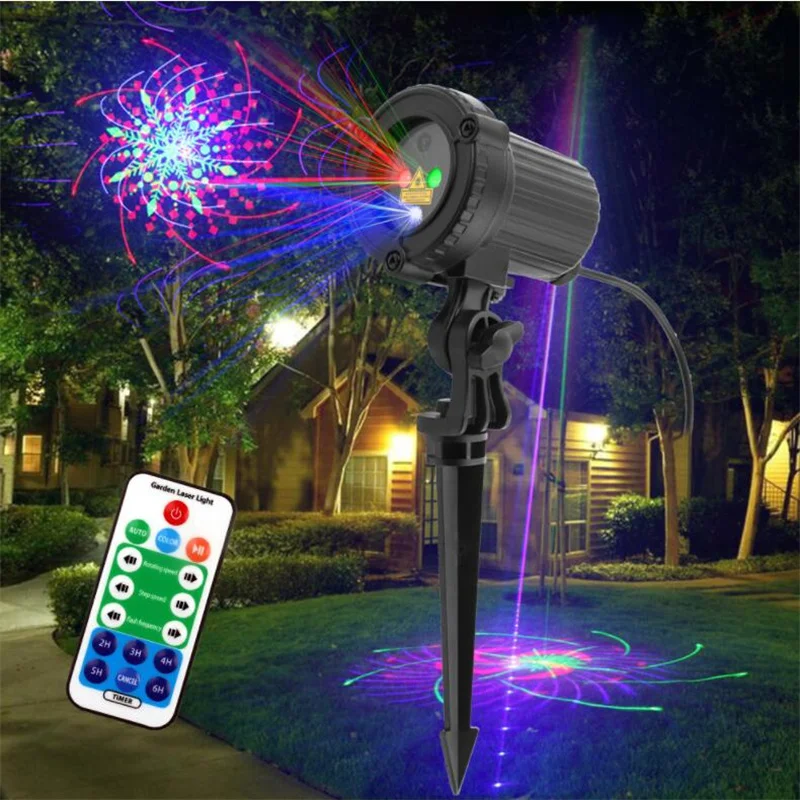 32 RGB Christmas Laser Light Projector Outdoor Garden Waterproof DJ Laser Christmas Tree Villa House Holiday Shower Lighting New