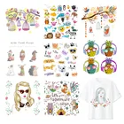 Термоклейкие нашивки с изображением животных, единорога, совы