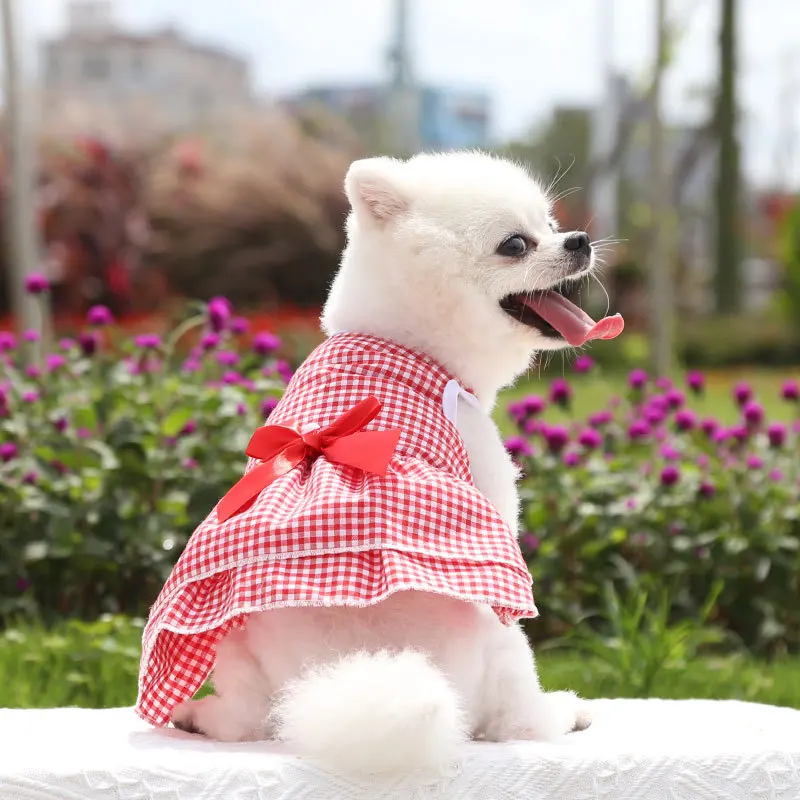 

Fashion Dog Costume Cat Clothes Skirt Beautiful Dogs Cat Princess Dress Wedding Bow Clothes Pet Dog Clothes for Small Dogs