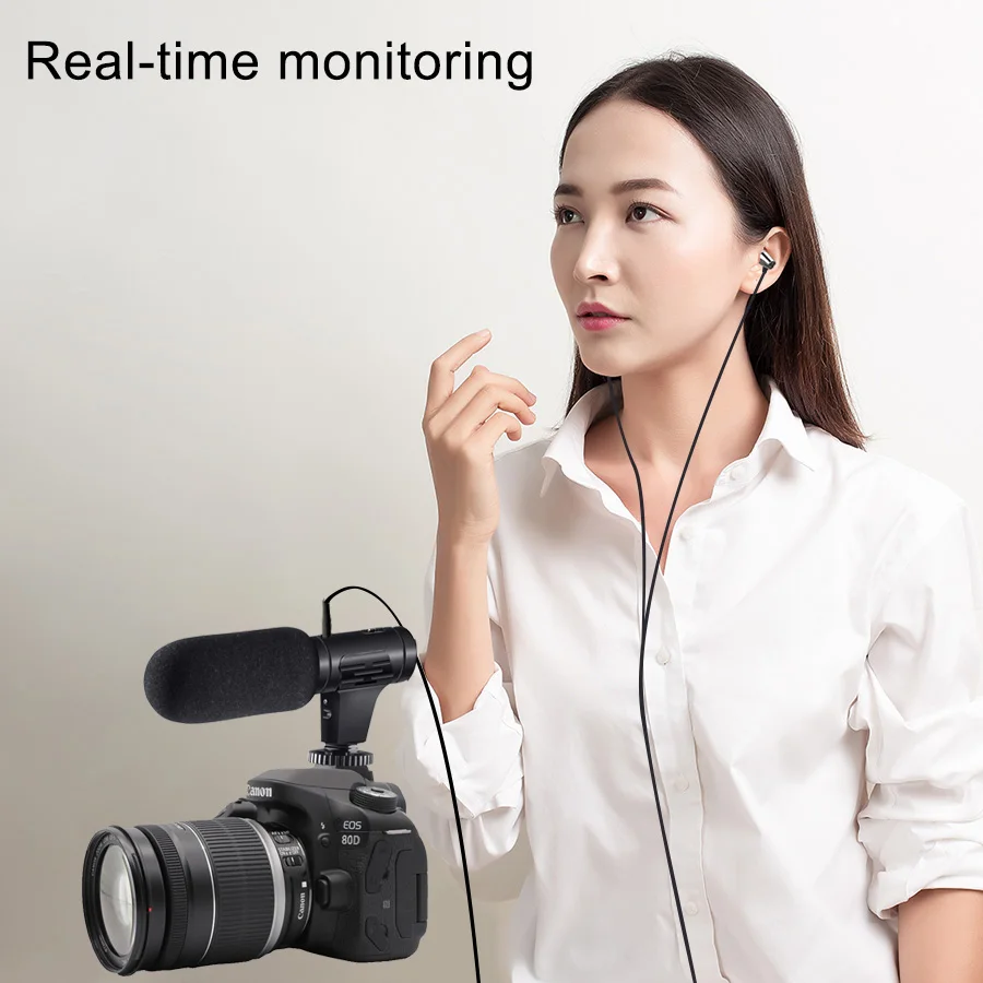 

MAMEN Super 3.5mm Camera Microphone VLOG Photography Interview Digital HD Video Recording Microphone for Smartphone and Camera
