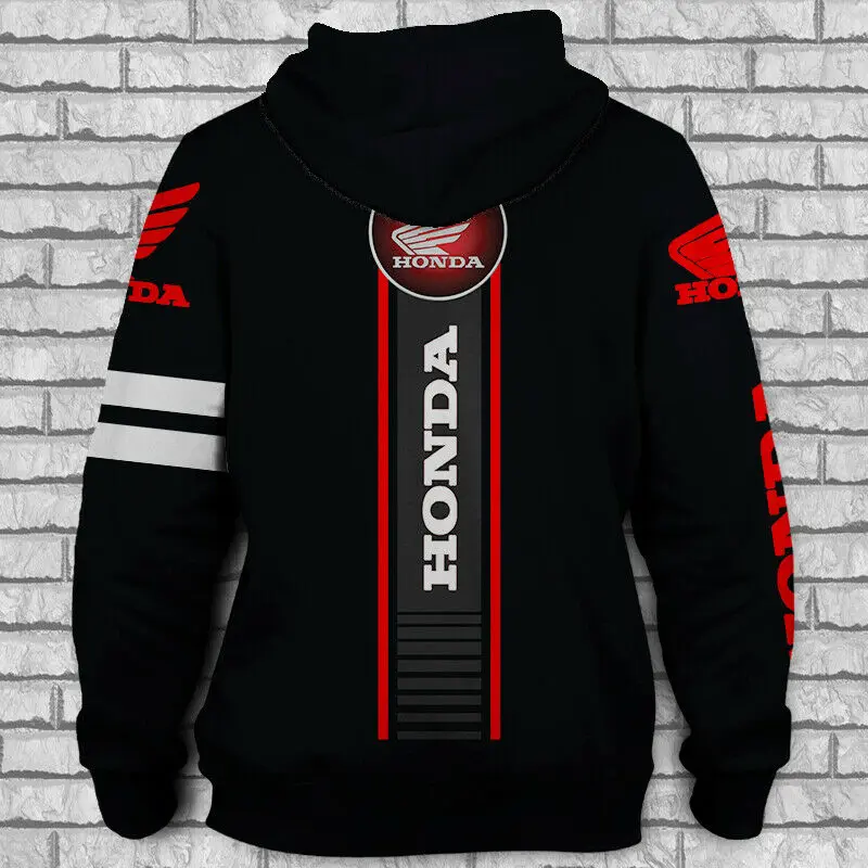 

Men's New Honda Motorcycle Logo Digital Print Hoodie Casual Fashion Harajuku High Quality Sweatshirt Brand Street Trendy Top