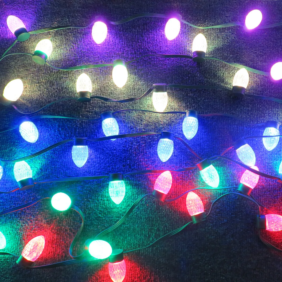 Pixabulb C9/S24 With Flat Base DC12V WS2811 LED Pixel String Lights Addressable Christmas Tree Lighting