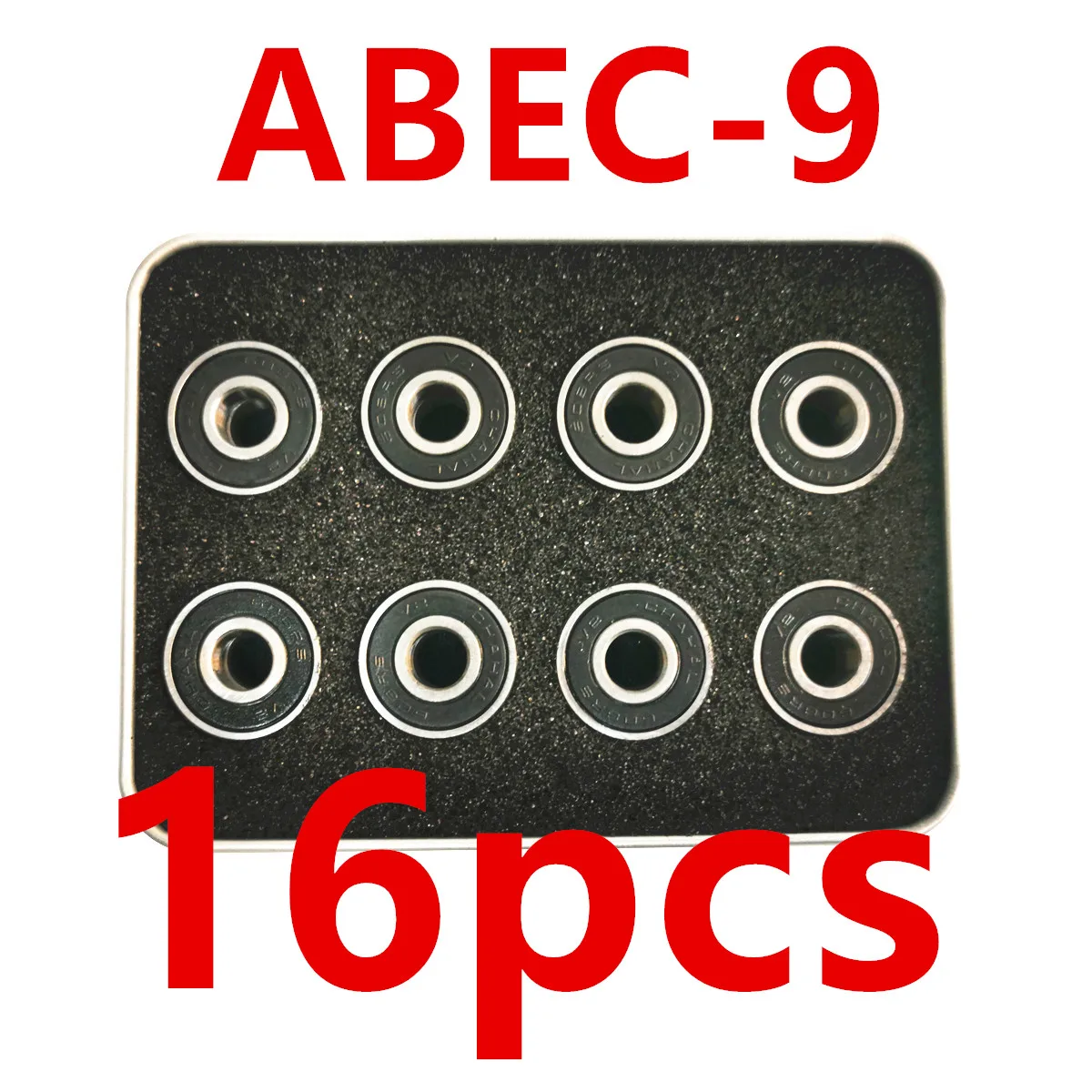 16pcs 608 подшипник ABEC 9 керамический шарик встроенный подшипник конька balineras скейтборд стальной шарик гоночный скейт керамический шариковый подшипник 16 шт./лот - Цвет: 16pcs steel ball