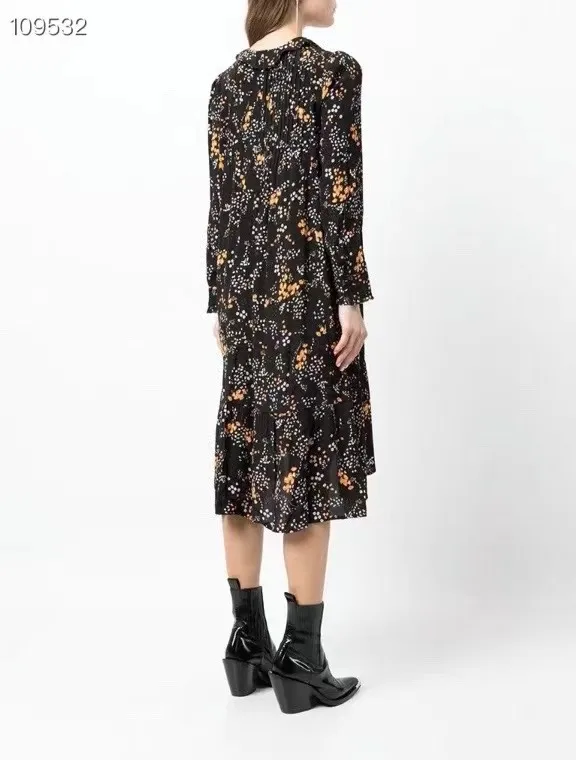 Женское платье новинка маленький желтый цветочный воротник темпераментное