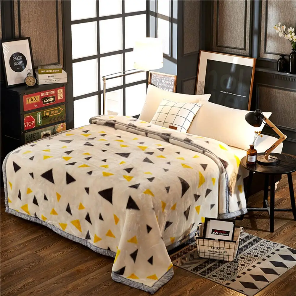 2019 белые облака черные скандинавские двухсторонние зимние толстые одеяла Raschel