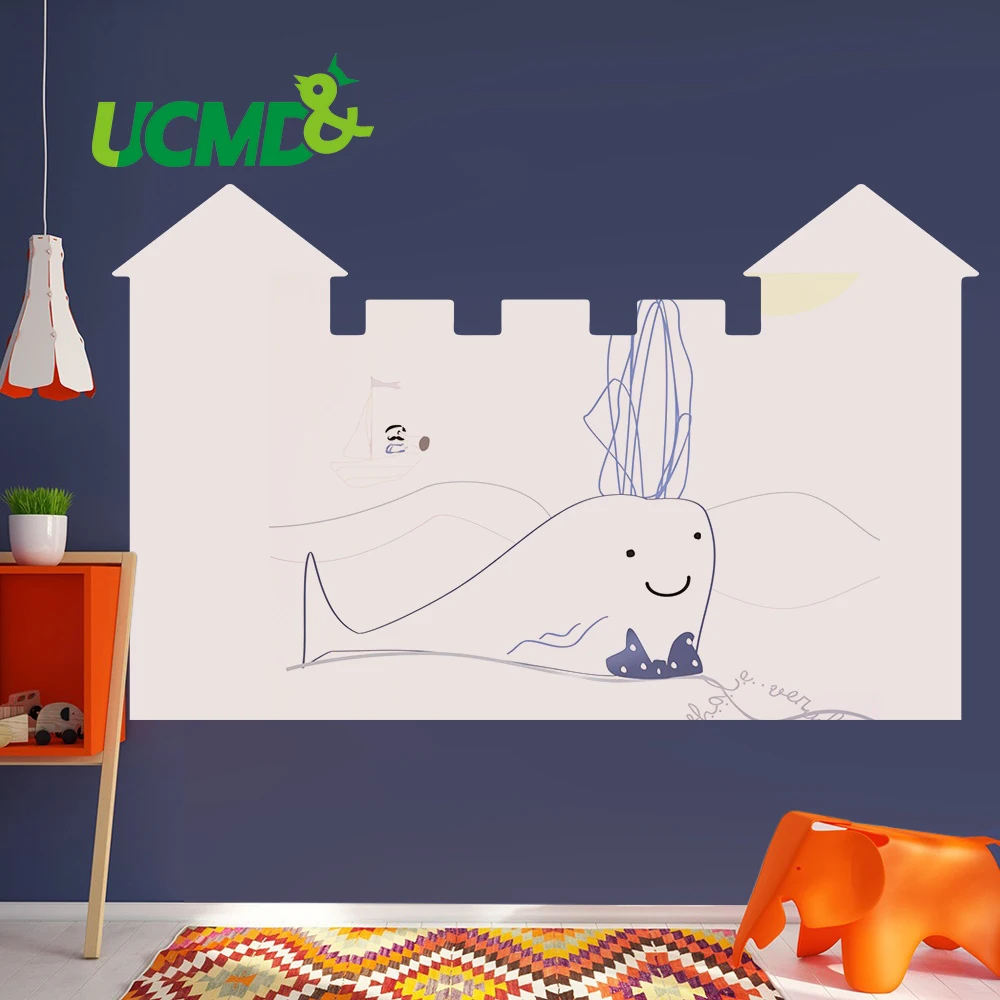 Уникальный Стикер на стену белый серый черный зеленый доска объявлений