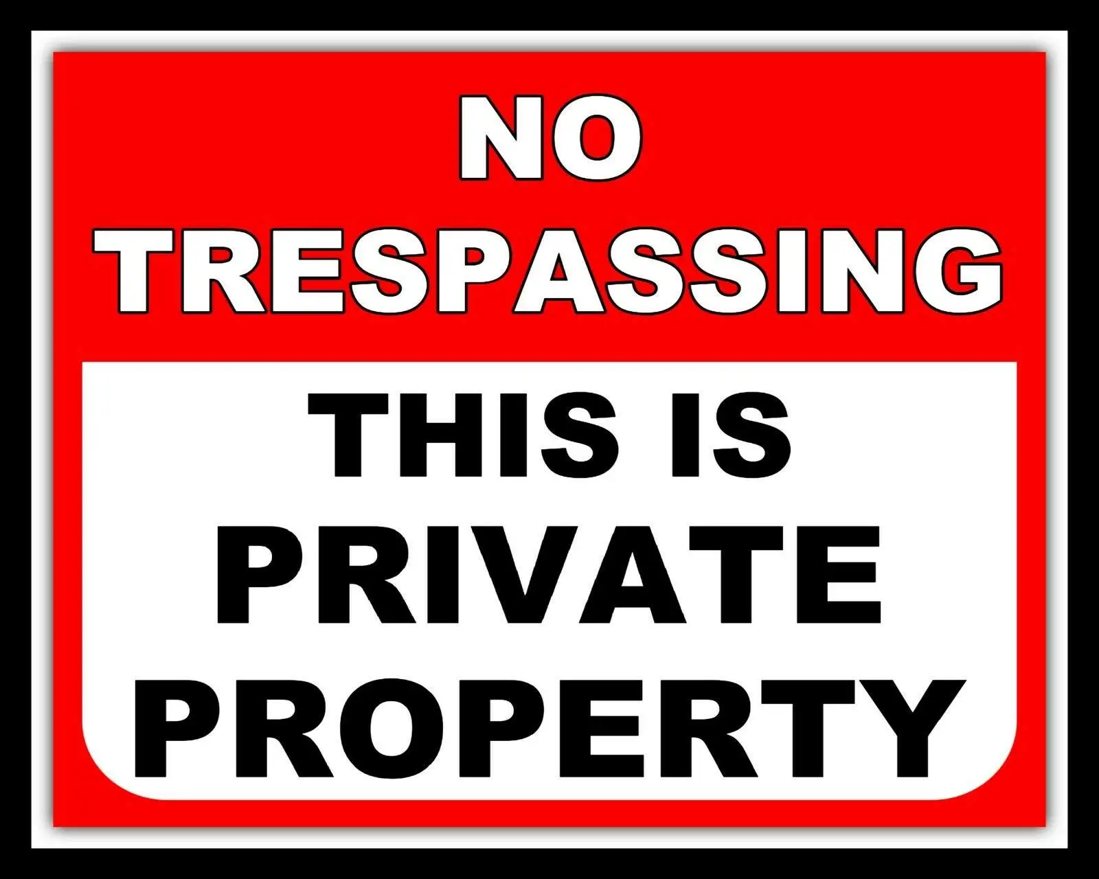 

New NO TRESPASSING Private Property Trespass Security Metal Sign TIN Wall Plaque Outdoort Street Yard Signs