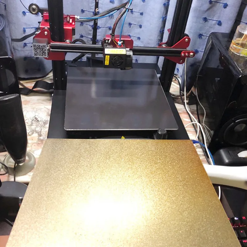 Двухсторонний текстурированный/Гладкий пружинный стальной лист PEI 120x120 мм