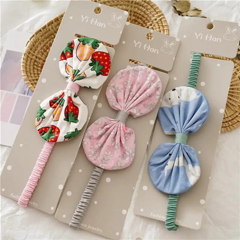 

5PCS Kids Cloth Hairband Baby Headband Creative Cute Cartoon Bowknot Stretchy Headband Girl Hairband