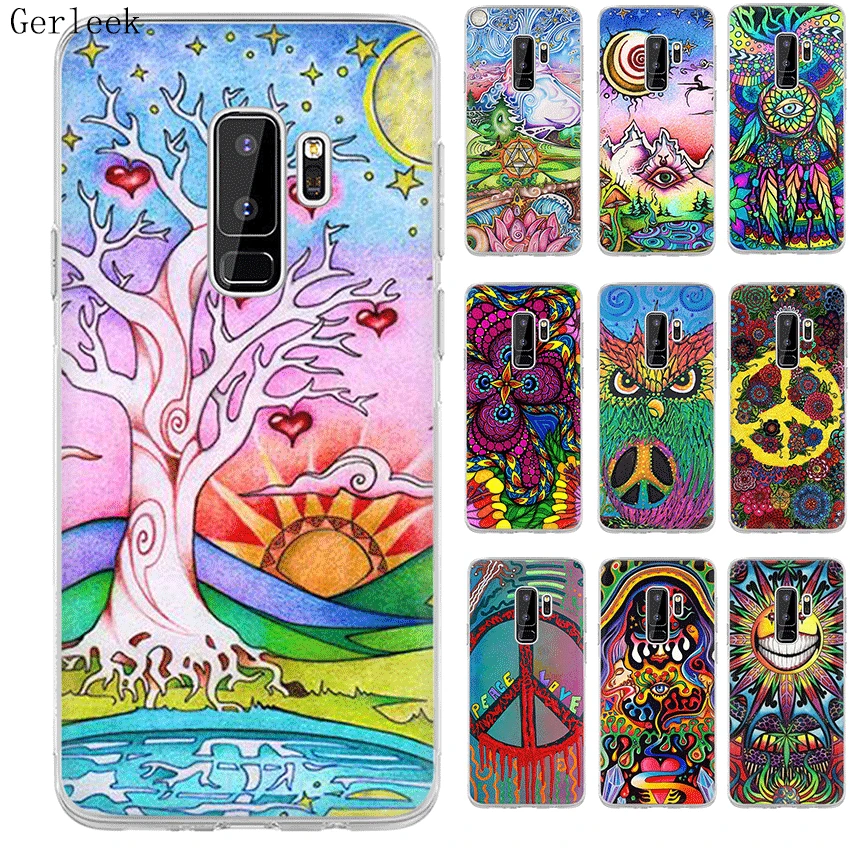 Desxz хиппи психоделические чехол для телефона samsung Galaxy S3 S4 S5 S6 S7 край S8 S9 S10 S10e Plus Note 8