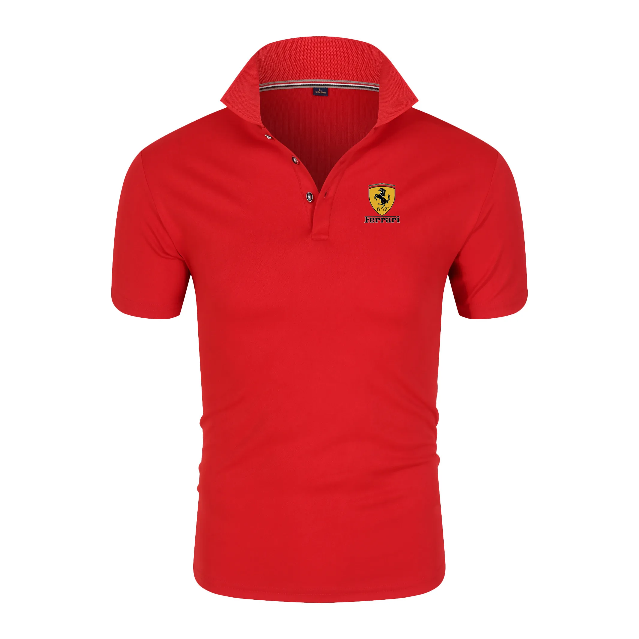 Рубашка поло мужская с коротким рукавом модная деловая Повседневная рубашка Ferrari