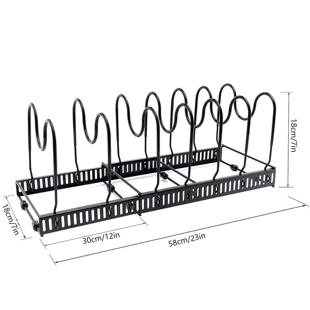 

Multi-Funtion Pot Pan Storage Rack 5 Tiers Pot Frying Pan Lid Storage Rack Organizer Kitchen Cookware Stand Holder Pans Holder