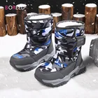 Легкие удобные теплые ботинки для мальчиков, детская обувь для снега, 2021