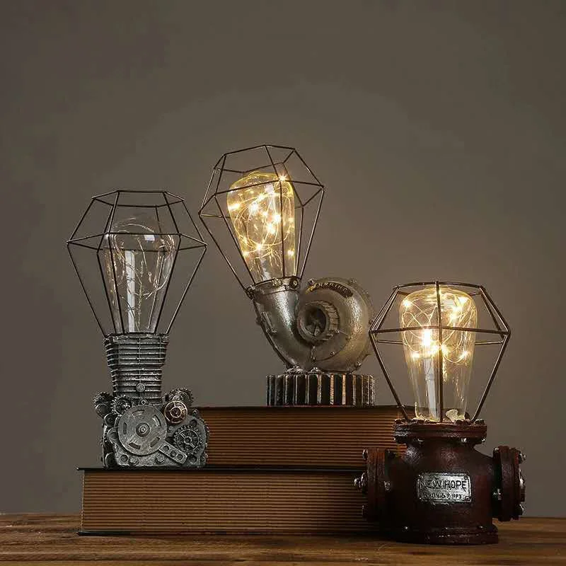 Промышленные светодиодные Ретро светильник фигурки искусство ремесла домашнего