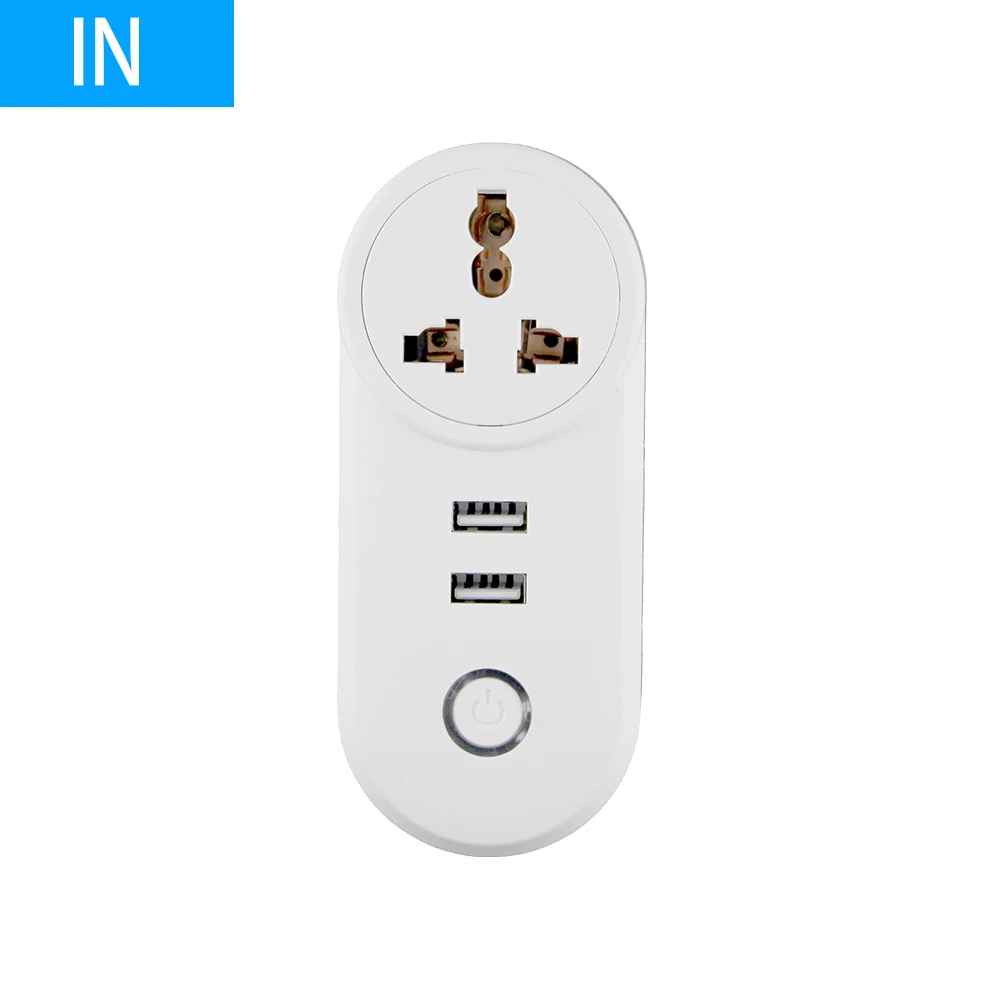 IN Умный дом ZIGBEE 3,0, Wifi розетка, Интеллектуальный переключатель, 2 USB порта, 100-240 В, разъем голосового управления, работает с SmartThing Wink Echo Plus - Цвет: IN