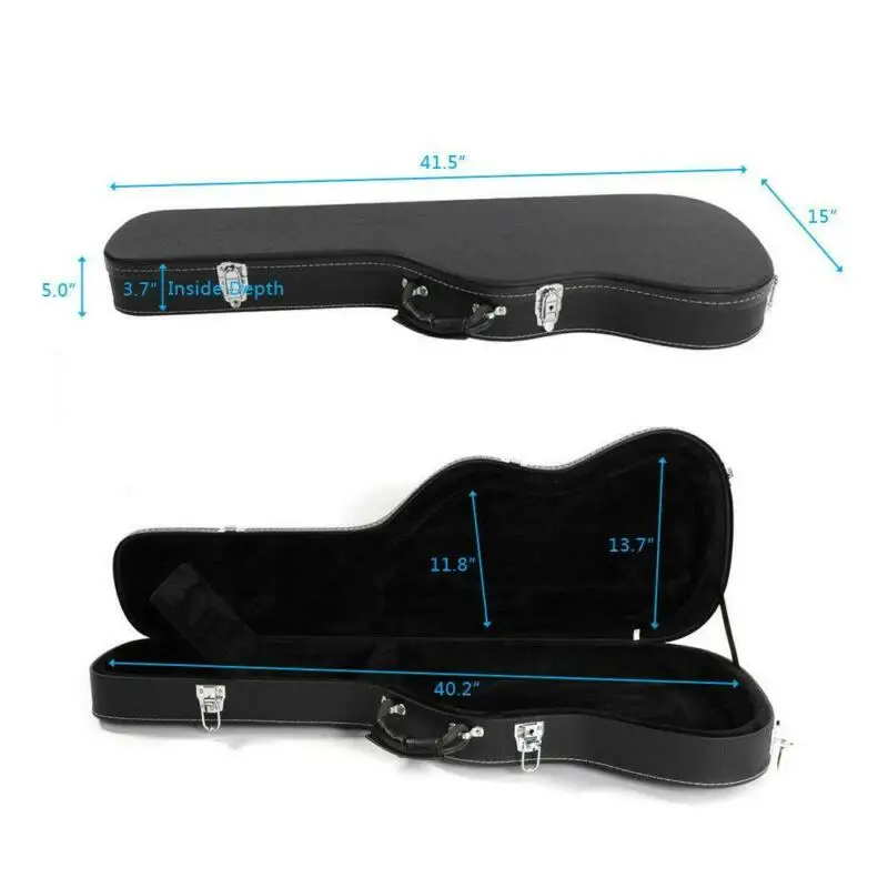 

New faux leather electric guitar hard case case black