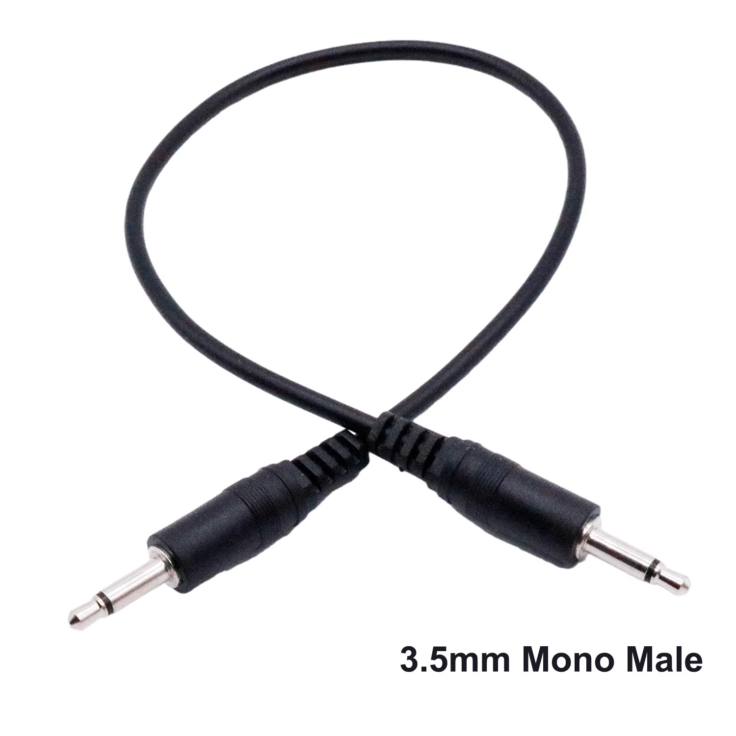 

1pc 3.5mm 1/8" Male Mini Plug To Male Monaural Mono Audio Extension Adapter Cable Nickel 30cm