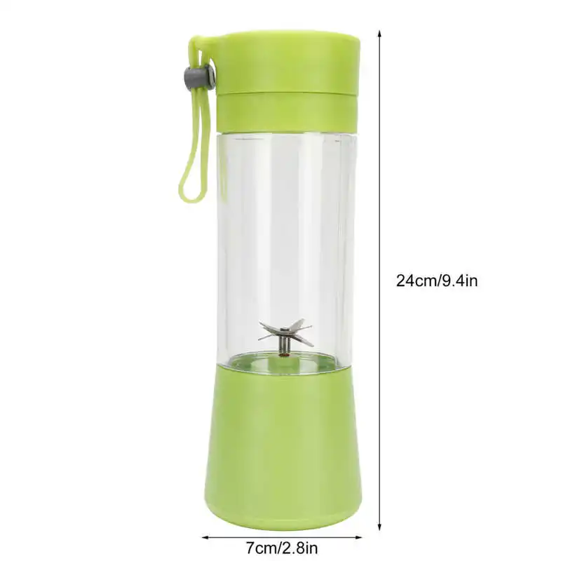 380ml portable electric juicer automatic fruit juice maker blender usb charging for home green kitchen appliance free global shipping